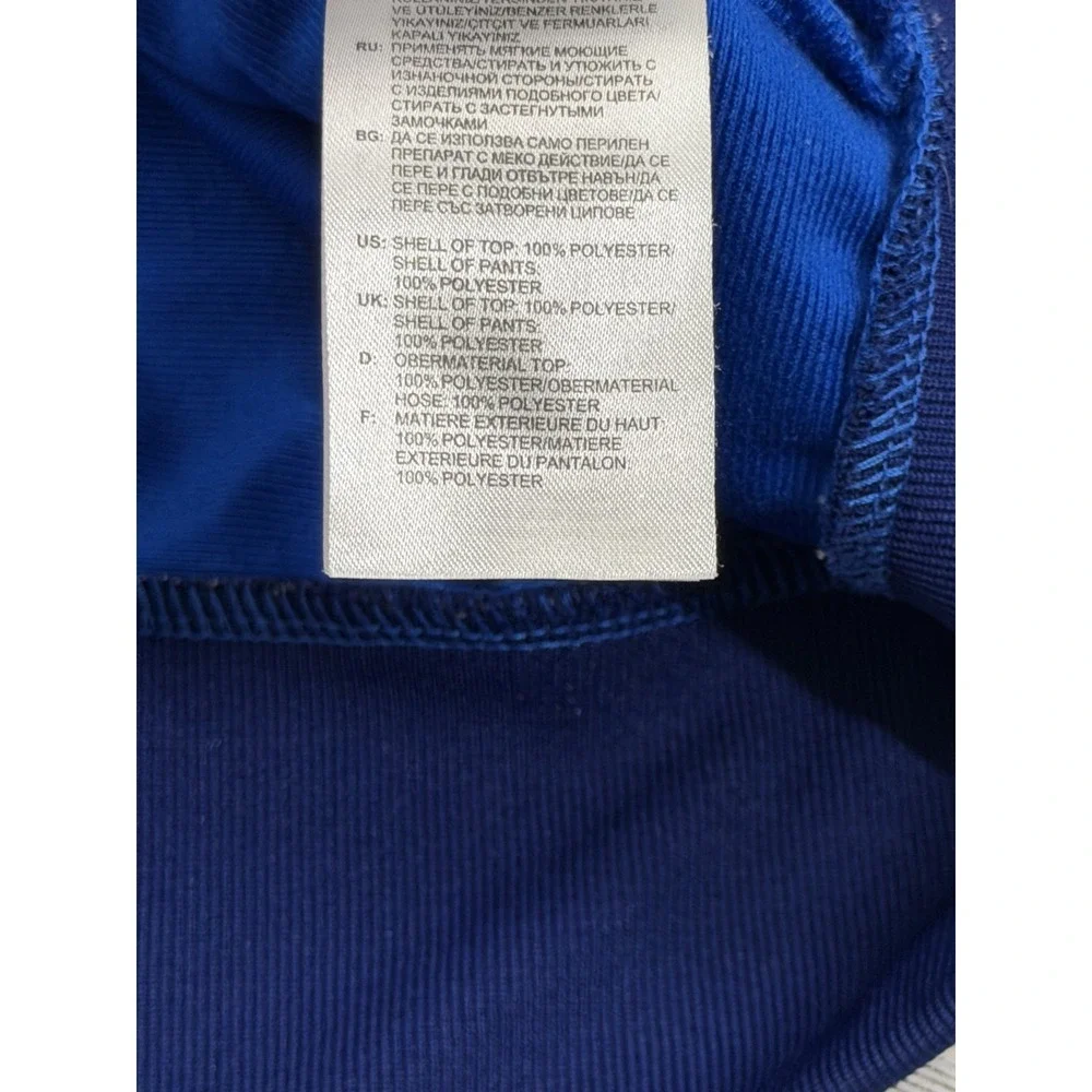 Adidas Track Jacket Men's XL Two Tone Blue Full‎ Zip 3-Stripes Athletic XLARGE